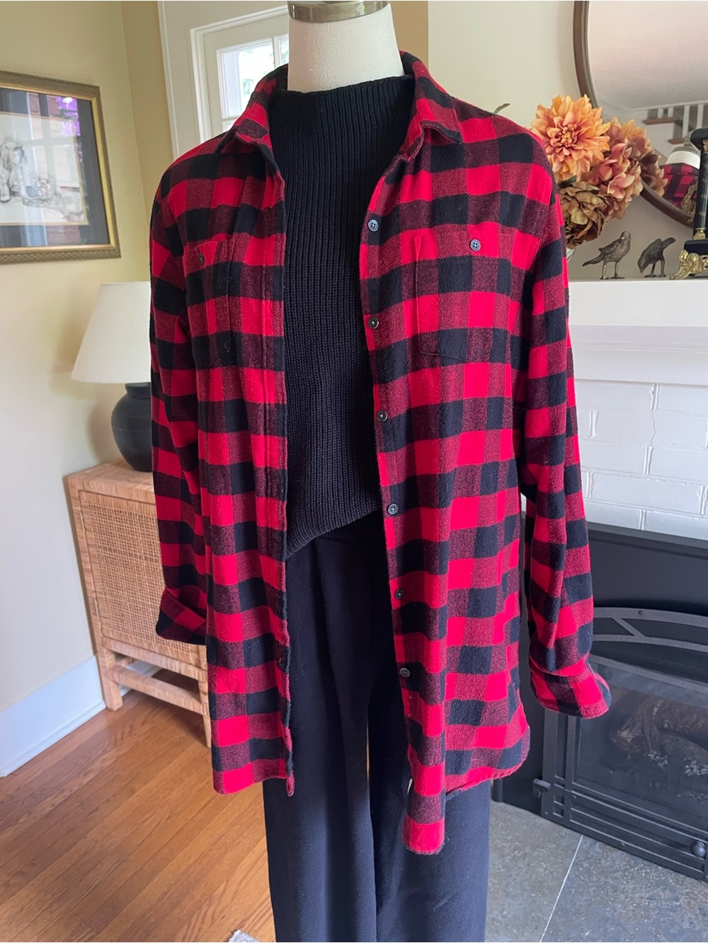 Woolrich Red and Black Buffalo Plaid Button-Up Shirt